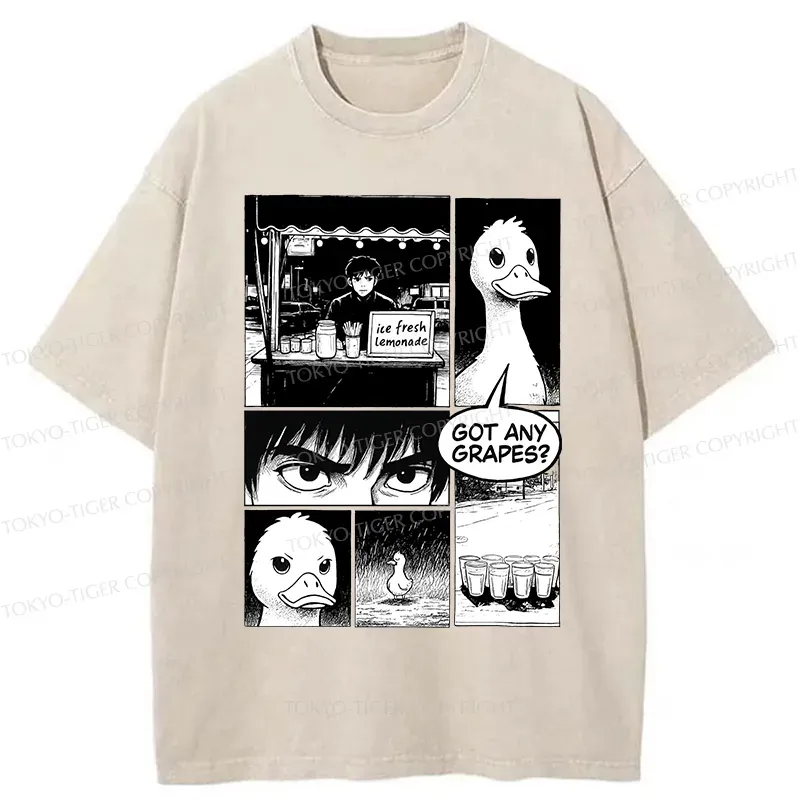 Tokyo-Tiger Duck And Lemonade Washed T-Shirt