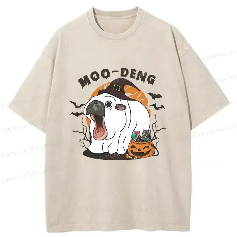 Tokyo-Tiger Halloween Moo Deng Washed T-Shirt