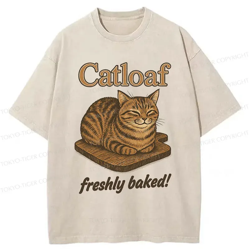 Tokyo-Tiger Japan Catloaf Washed T-Shirt Sale