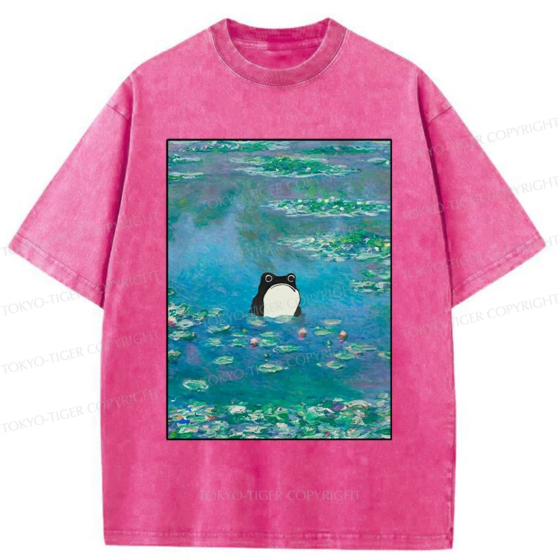 Tokyo-Tiger Frog In The Pond Washed T-Shirt