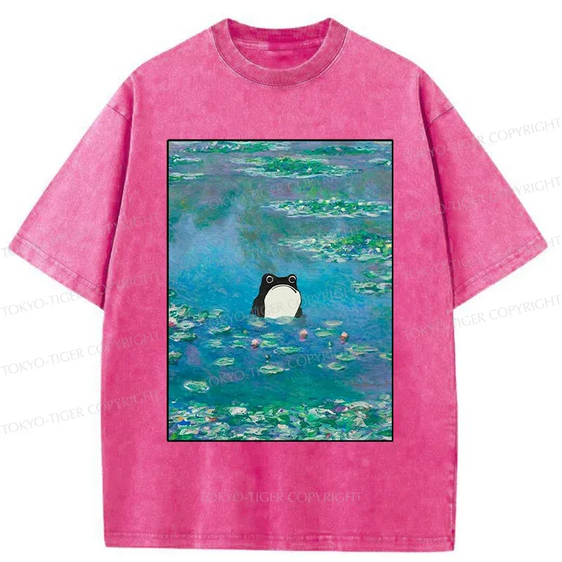 Tokyo-Tiger Frog In The Pond Washed T-Shirt
