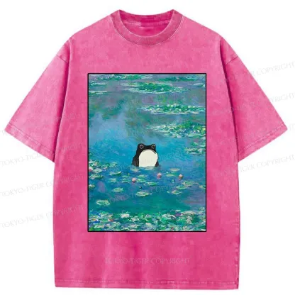 Tokyo-Tiger Frog In The Pond Washed T-Shirt