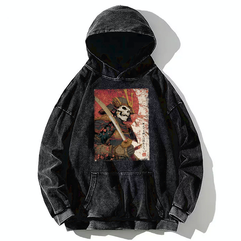 Tokyo-Tiger Samurai Under The Sakura Washed Hoodie