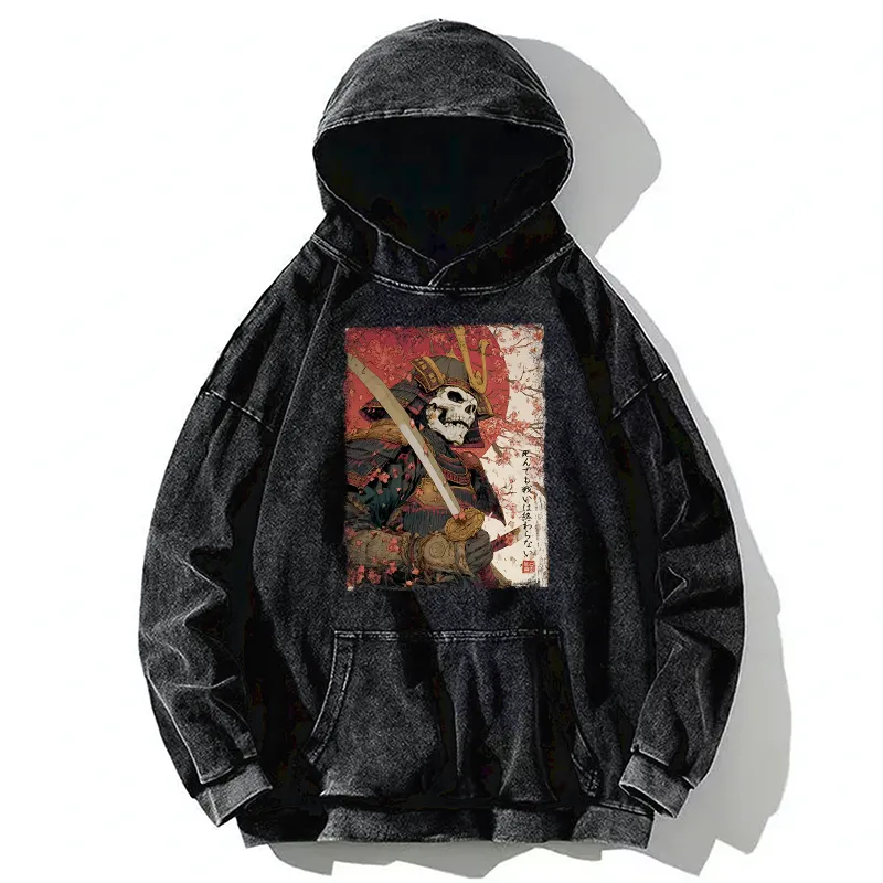 Tokyo-Tiger Samurai Under The Sakura Washed Hoodie
