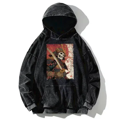 Tokyo-Tiger Samurai Under The Sakura Washed Hoodie
