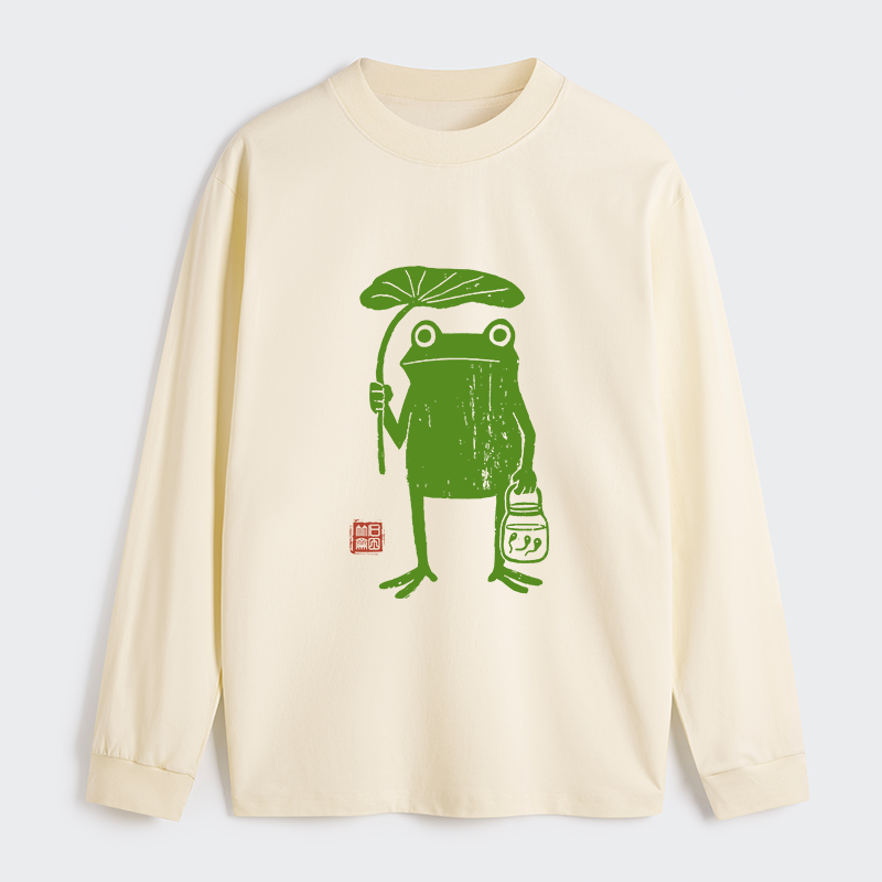 Tokyo-Tiger Frogs Taking Shelter From The Rain Classic Long Sleeve T-Shirt