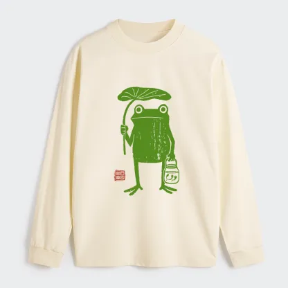 Tokyo-Tiger Frogs Taking Shelter From The Rain Classic Long Sleeve T-Shirt