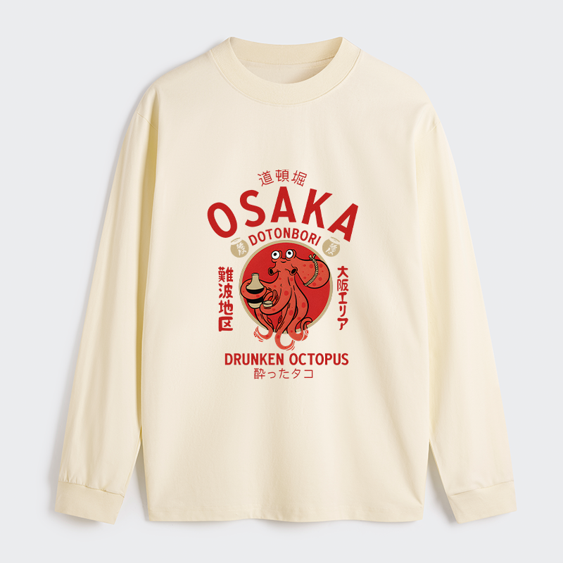 Tokyo-Tiger Drunken Octopus Japan Classic Long Sleeve T-Shirt