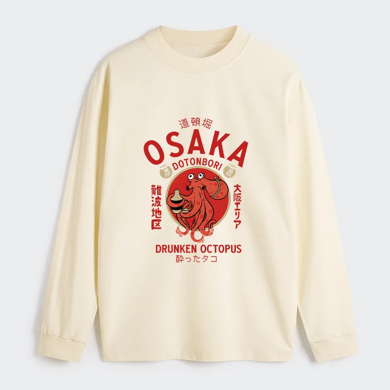 Tokyo-Tiger Drunken Octopus Japan Classic Long Sleeve T-Shirt