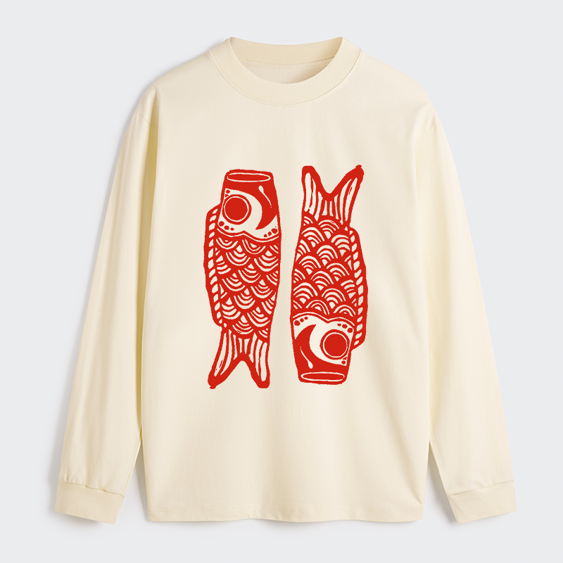 Tokyo-Tiger Retro Carp Streamer Classic Long Sleeve T-Shirt