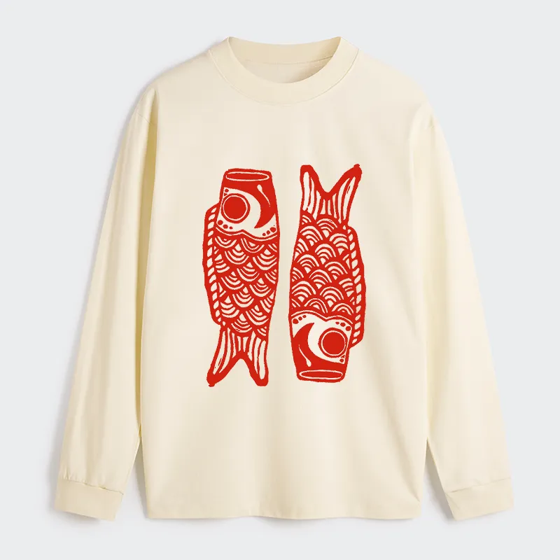 Tokyo-Tiger Retro Carp Streamer Classic Long Sleeve T-Shirt