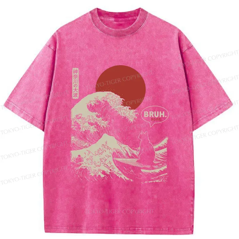 Tokyo-Tiger Bruh Cat Washed T-Shirt