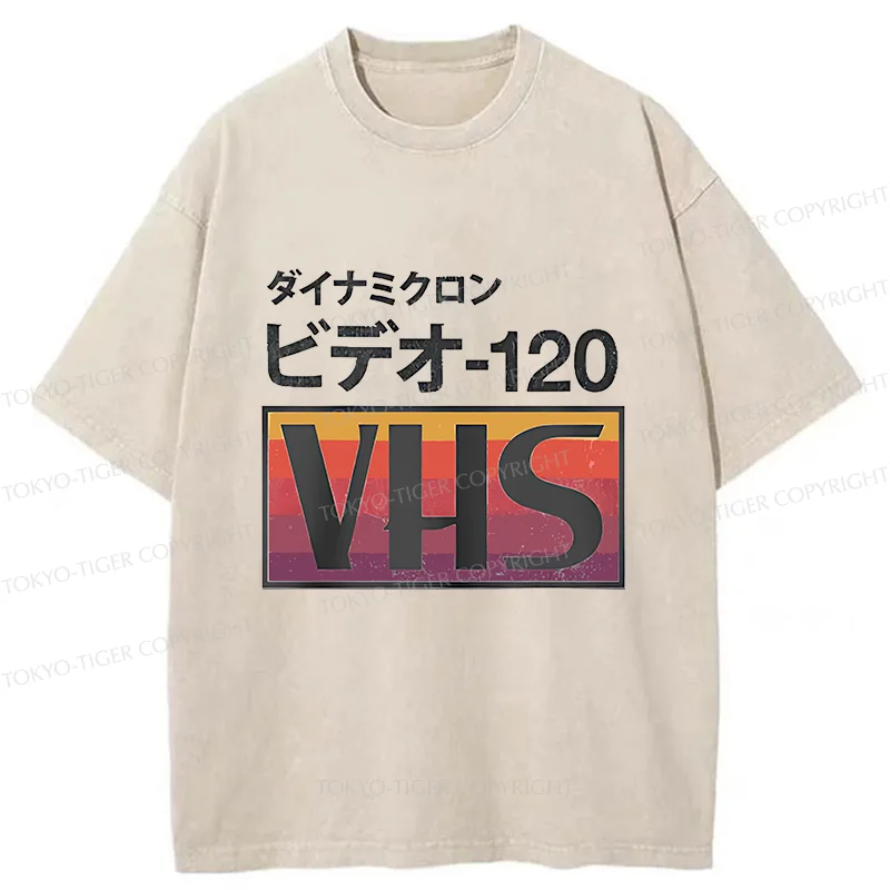 Tokyo-Tiger Retro Japanese VHS Washed T-Shirt