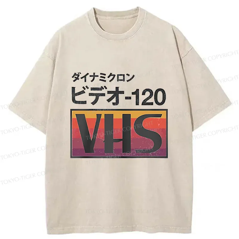 Tokyo-Tiger Retro Japanese VHS Washed T-Shirt