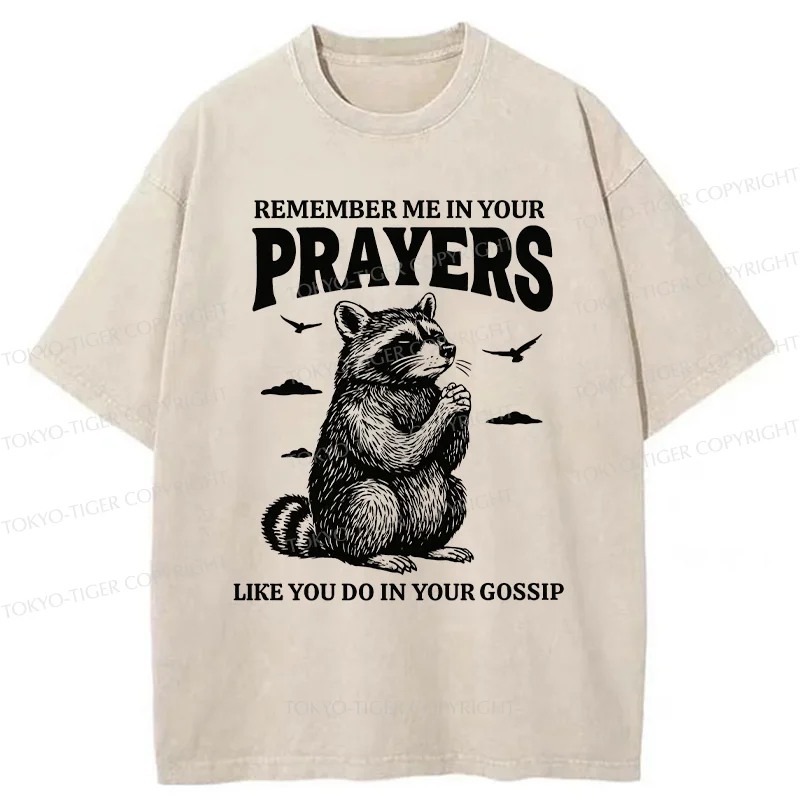 Tokyo-Tiger Raccoon Prayer Washed T-Shirt