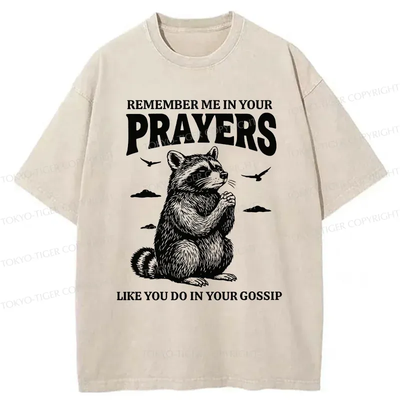 Tokyo-Tiger Raccoon Prayer Washed T-Shirt