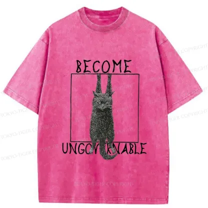 Tokyo-Tiger Uncontrolled Black Cat Washed T-Shirt