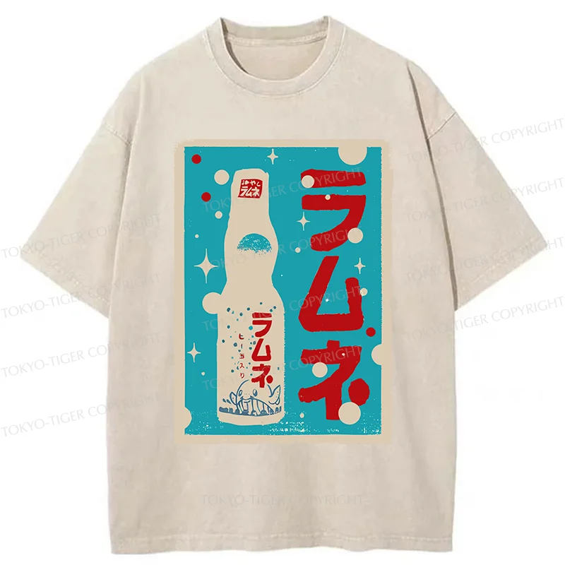 Tokyo-Tiger Retro Soda Washed T-Shirt