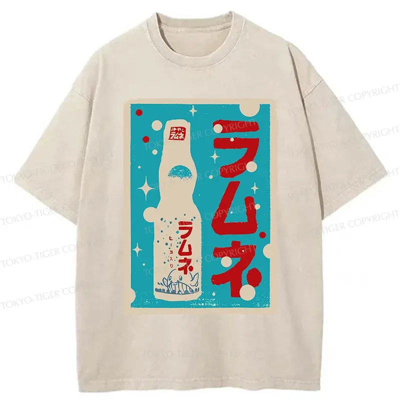 Tokyo-Tiger Retro Soda Washed T-Shirt