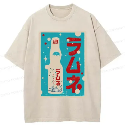 Tokyo-Tiger Retro Soda Washed T-Shirt