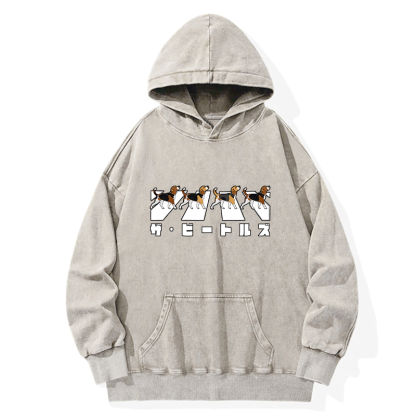 Tokyo-Tiger Walking Beagles Washed Hoodie