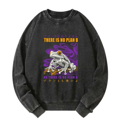 Tokyo-Tiger Thers Is No Plan B Frog Washed Sweatshirt