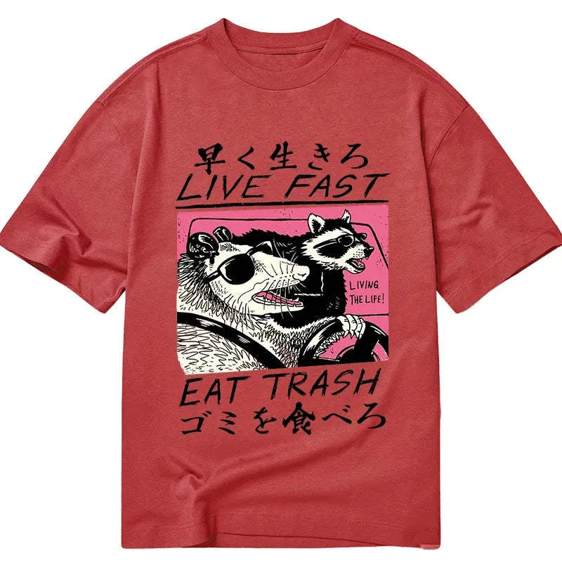 Tokyo-Tiger Live Fast Eat Trash Classic T-Shirt