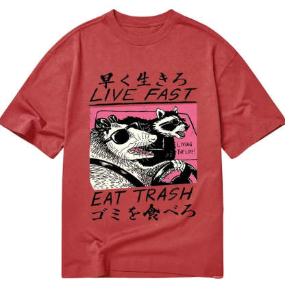 Tokyo-Tiger Live Fast Eat Trash Classic T-Shirt