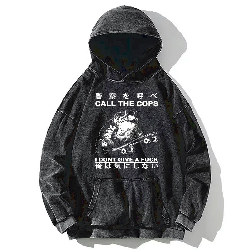 Tokyo-Tiger I Don't Care Washed Hoodie