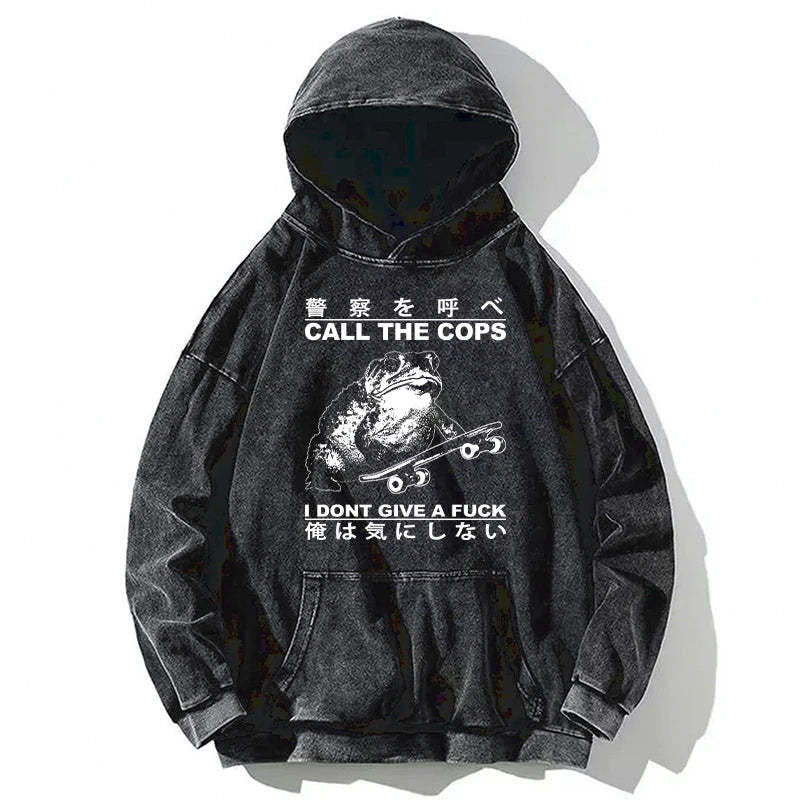 Tokyo-Tiger I Don't Care Washed Hoodie Sale