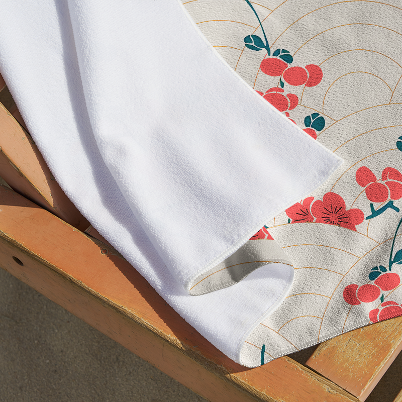 Tokyo-Tiger Blossom Wave Beach Towel
