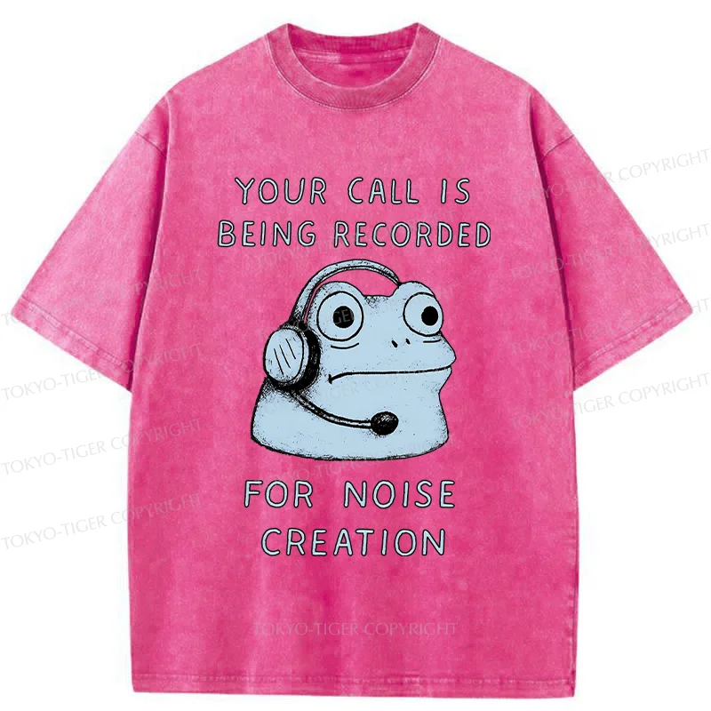 Tokyo-Tiger Funny Phone Records Frog Washed T-Shirt