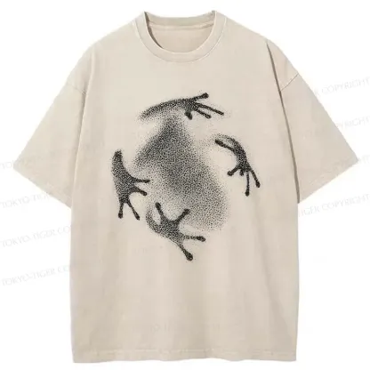 Tokyo-Tiger Ink Painting Of Frog Washed T-Shirt