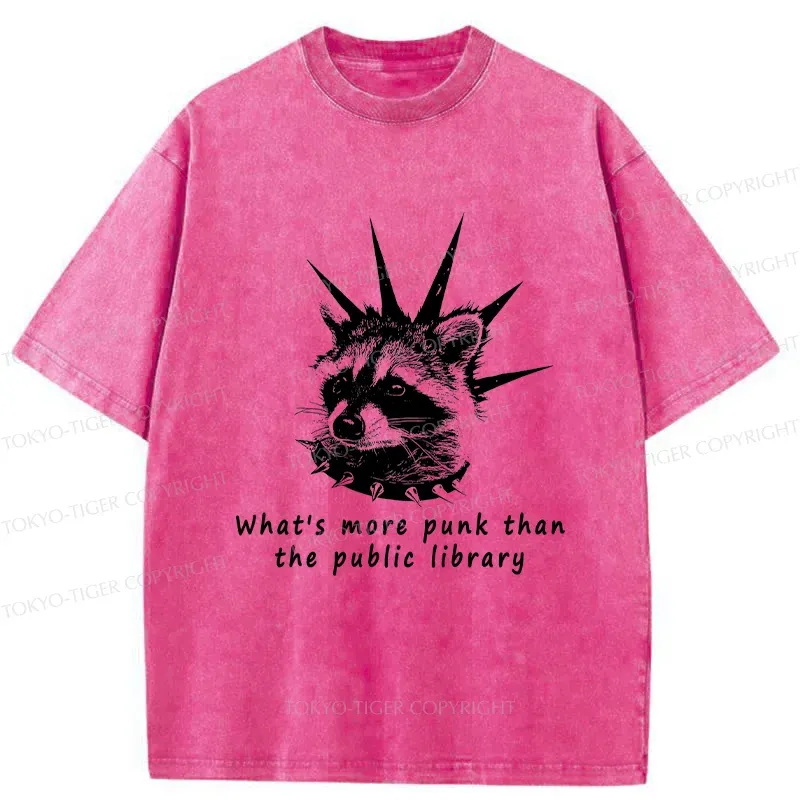 Tokyo-Tiger Punk Raccoon Washed T-Shirt