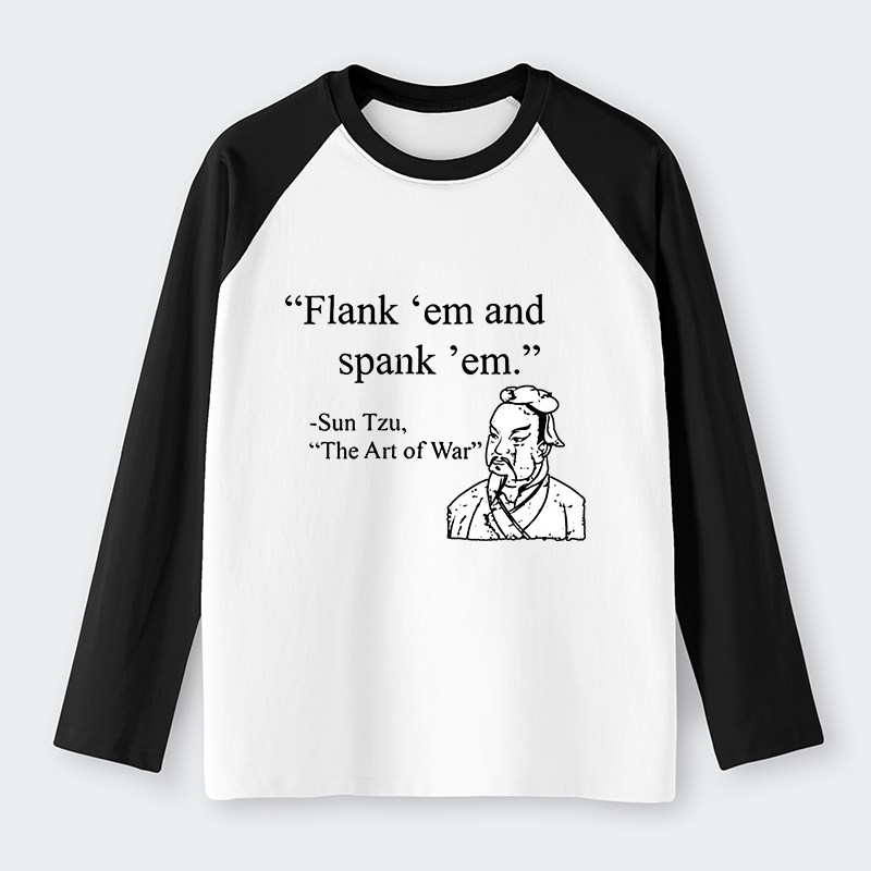 Tokyo-Tiger The Art Of War Funny Raglan Long Sleeve T-shirt