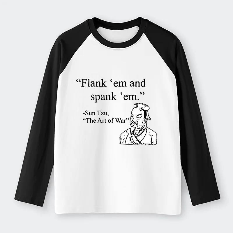 Tokyo-Tiger The Art Of War Funny Raglan Long Sleeve T-shirt