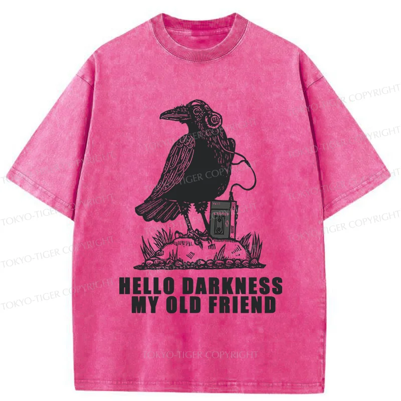 Tokyo-Tiger Crows Listening To Music Washed T-Shirt