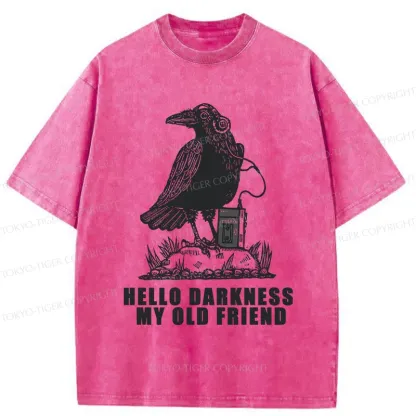 Tokyo-Tiger Crows Listening To Music Washed T-Shirt