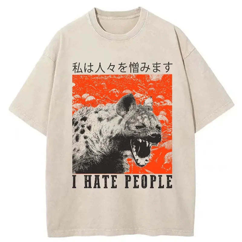 Tokyo-Tiger A Hyena That Hates Humans Washed T-Shirt