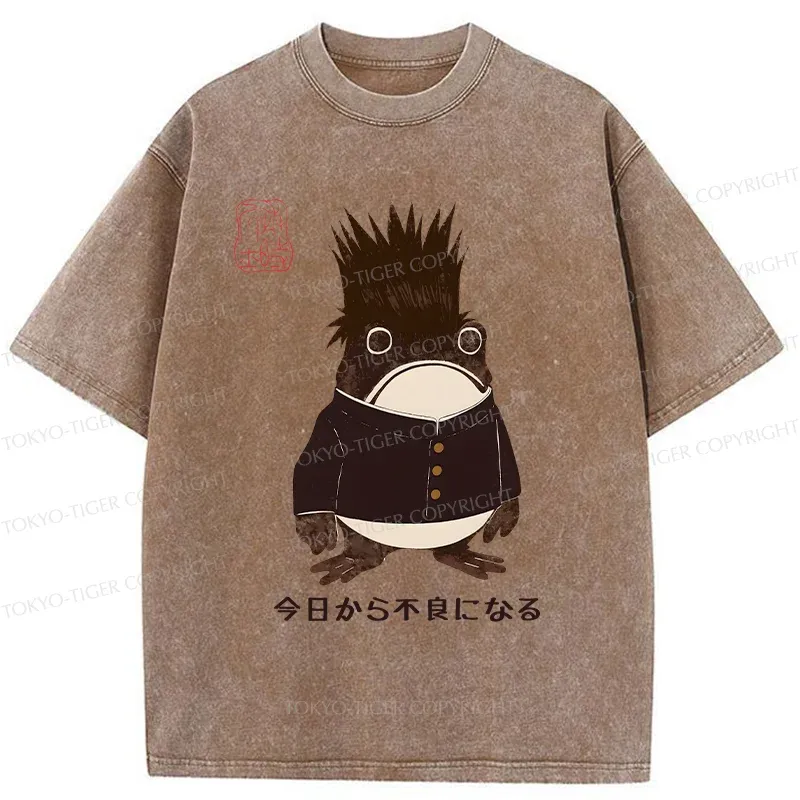 Tokyo-Tiger Going To Get Bad From Today Washed T-Shirt