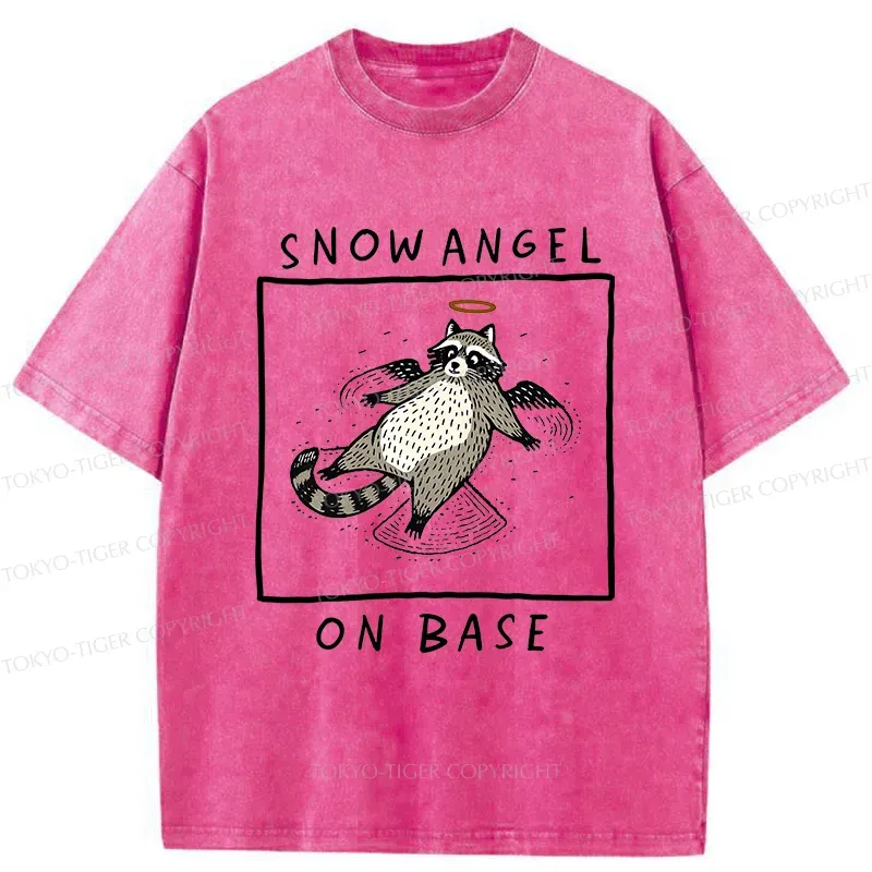 Tokyo-Tiger Raccoon Angel Washed T-Shirt