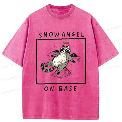 Tokyo-Tiger Raccoon Angel Washed T-Shirt