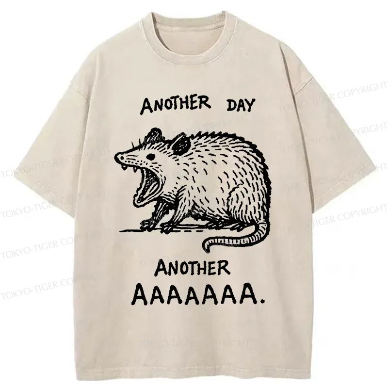 Tokyo-Tiger Screaming Possum Washed T-Shirt
