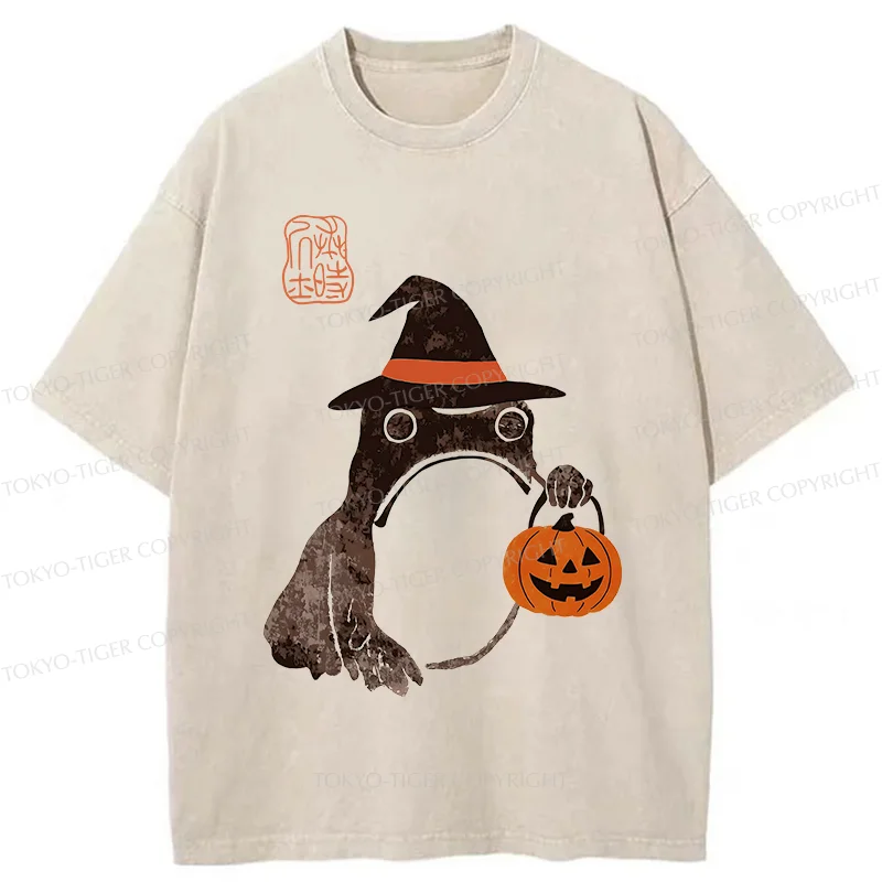 Tokyo-Tiger Halloween Frog Washed T-Shirt