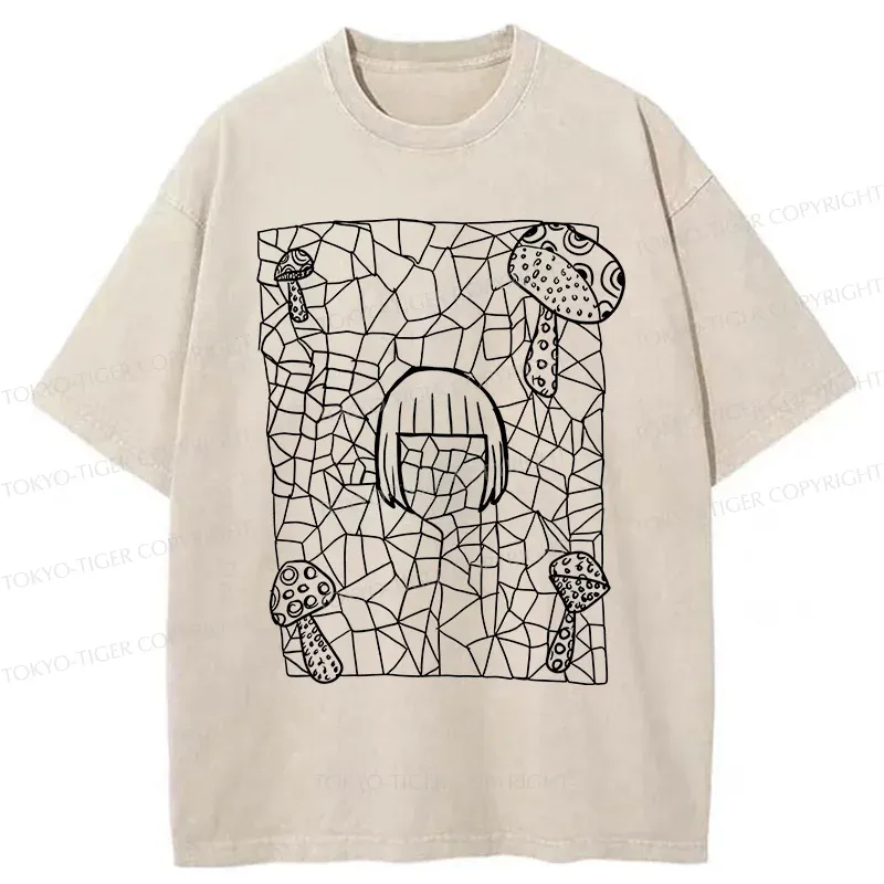 Tokyo-Tiger Mushrooms And Artist Washed T-Shirt
