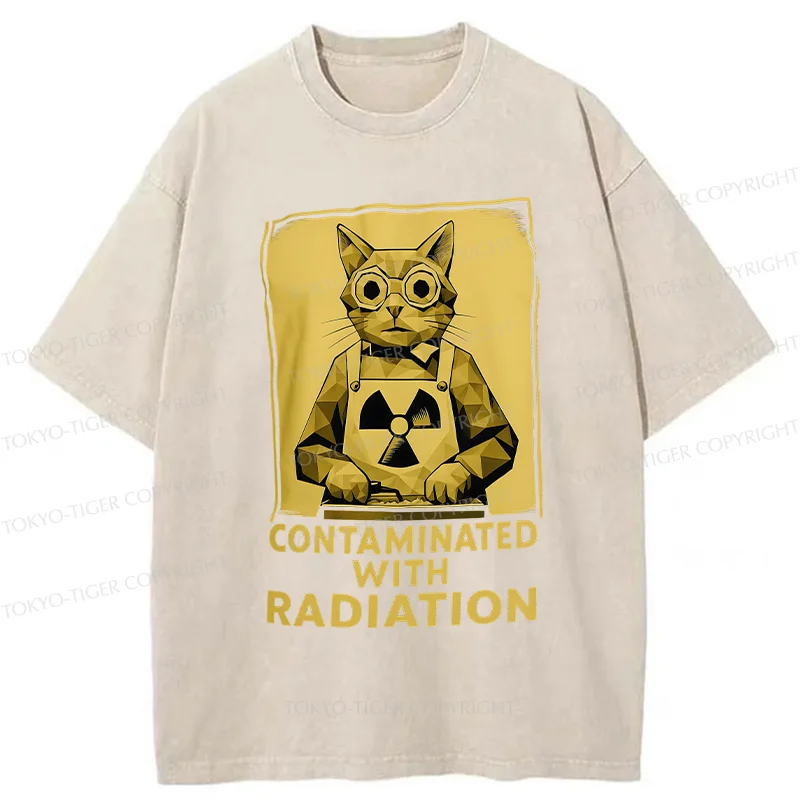Tokyo-Tiger Mutant Cat Washed T-Shirt
