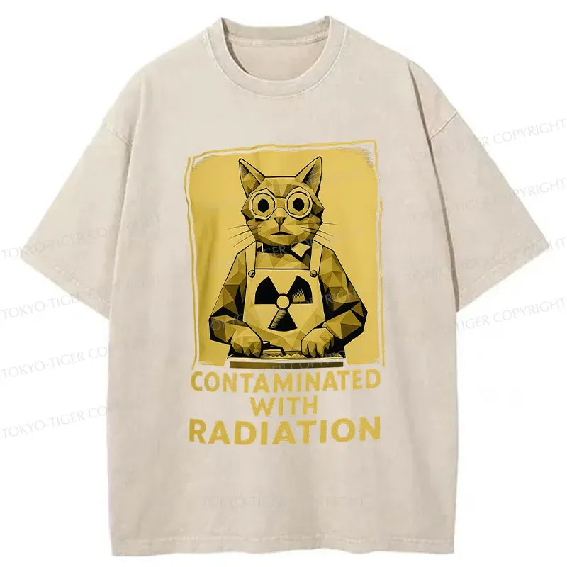 Tokyo-Tiger Mutant Cat Washed T-Shirt