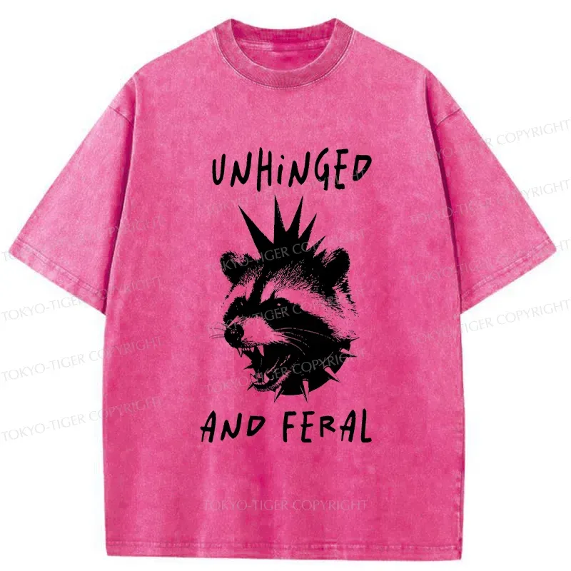 Tokyo-Tiger Wild Rock Raccoon Washed T-Shirt