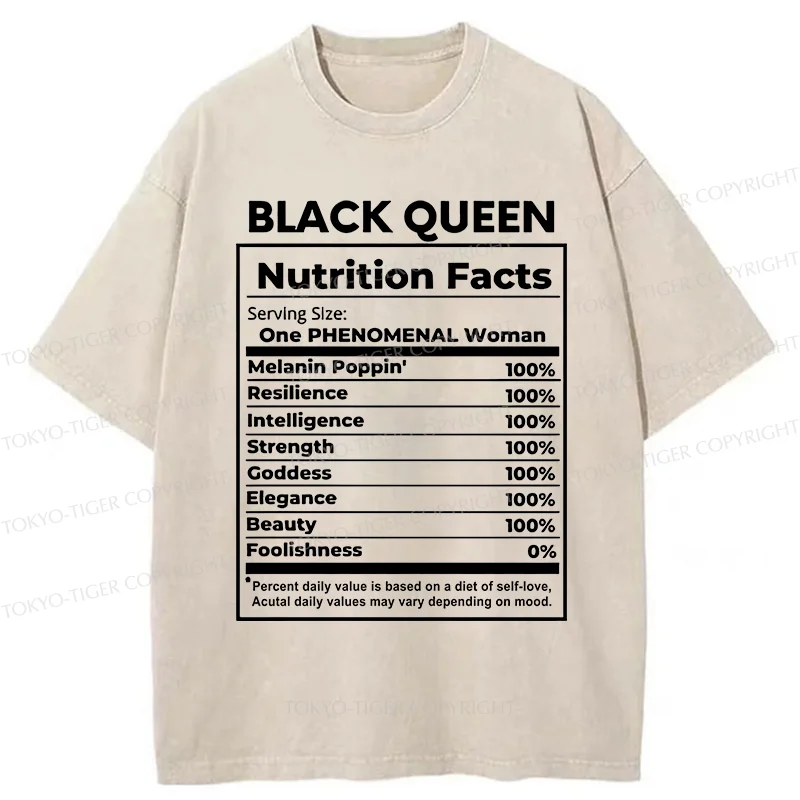Tokyo-Tiger Queen Ingredients Washed T-Shirt