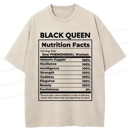 Tokyo-Tiger Queen Ingredients Washed T-Shirt